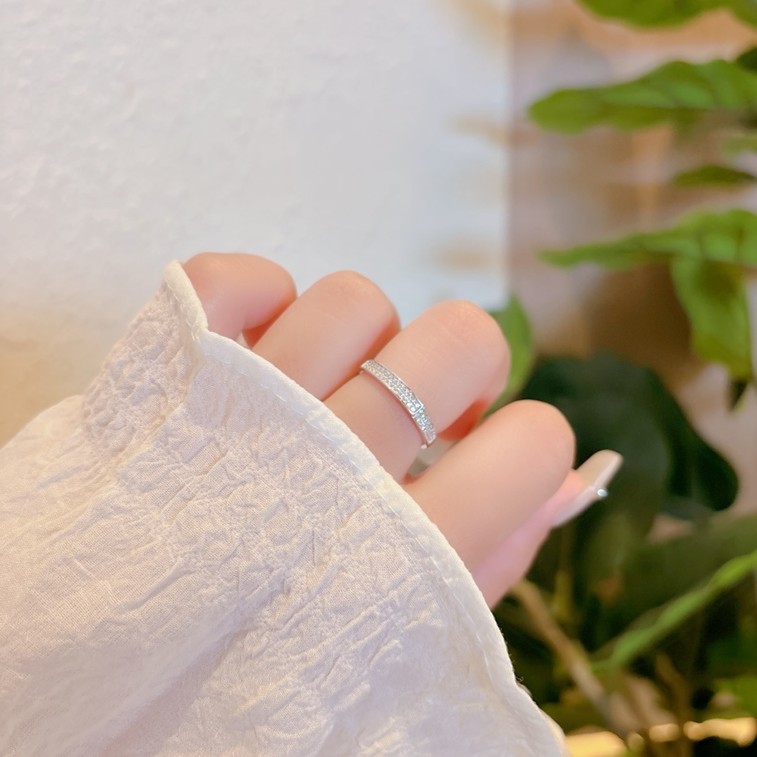 S925 Sterling Silver Ring Ins Style Mother's Day Silver