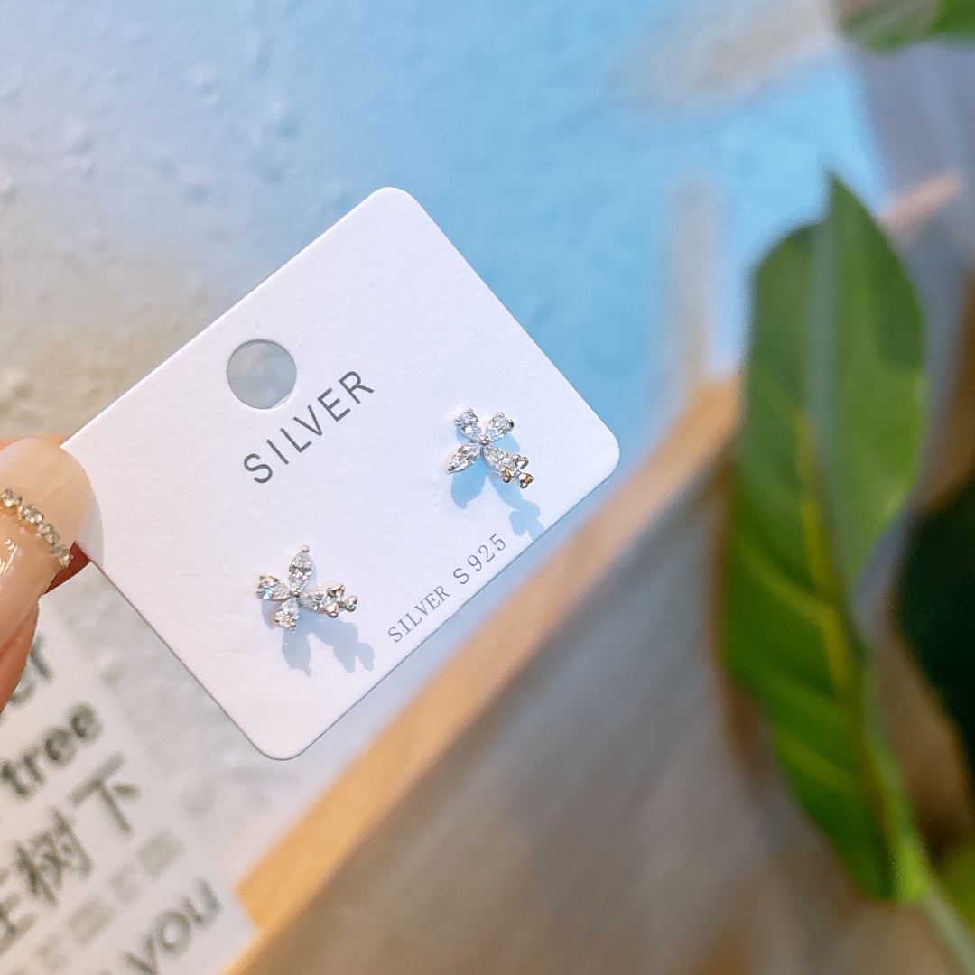 Solid Silver Earrings Soft Annual Party Gold