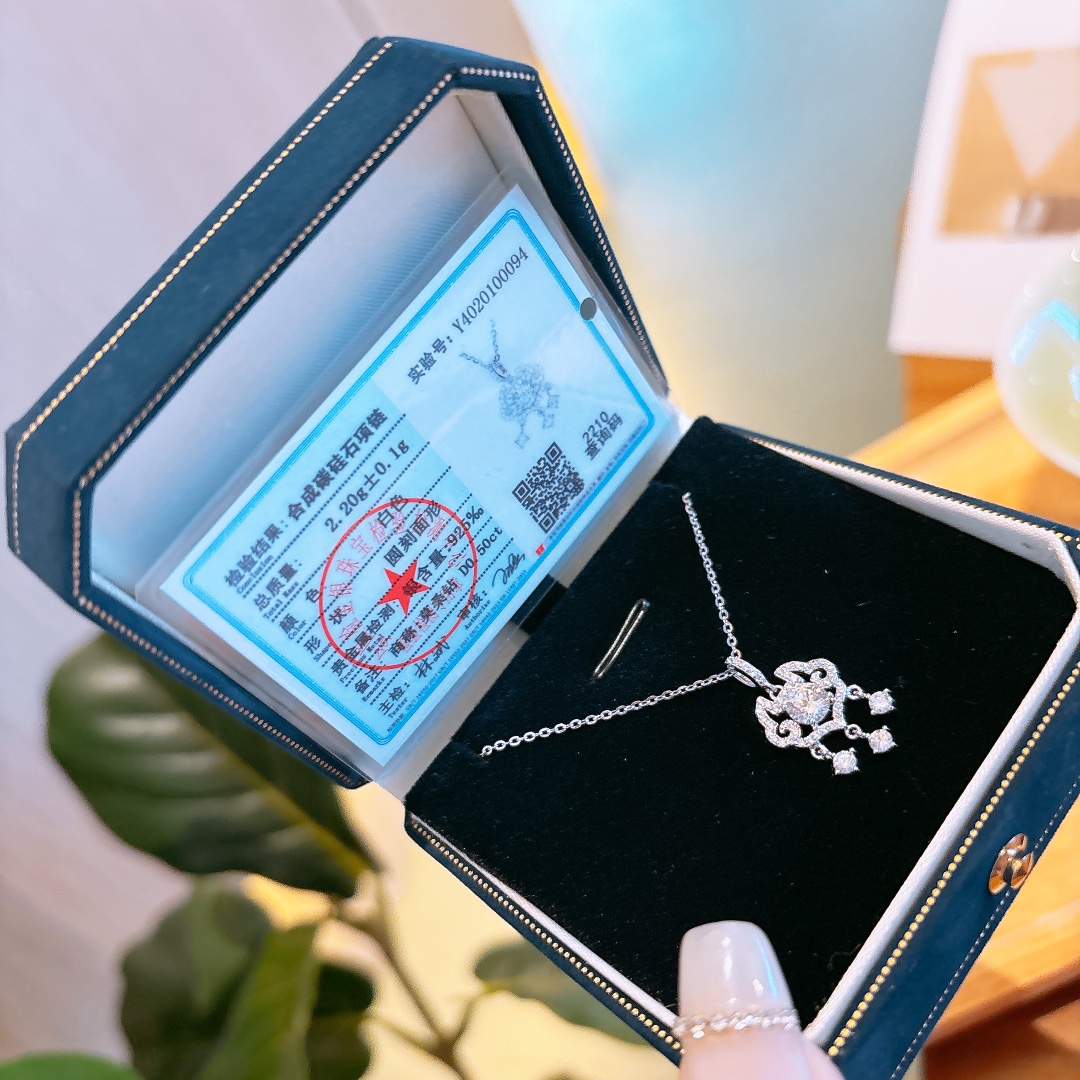 High Polish Silver Moissanite Necklace Ultra Minimal Anniversary