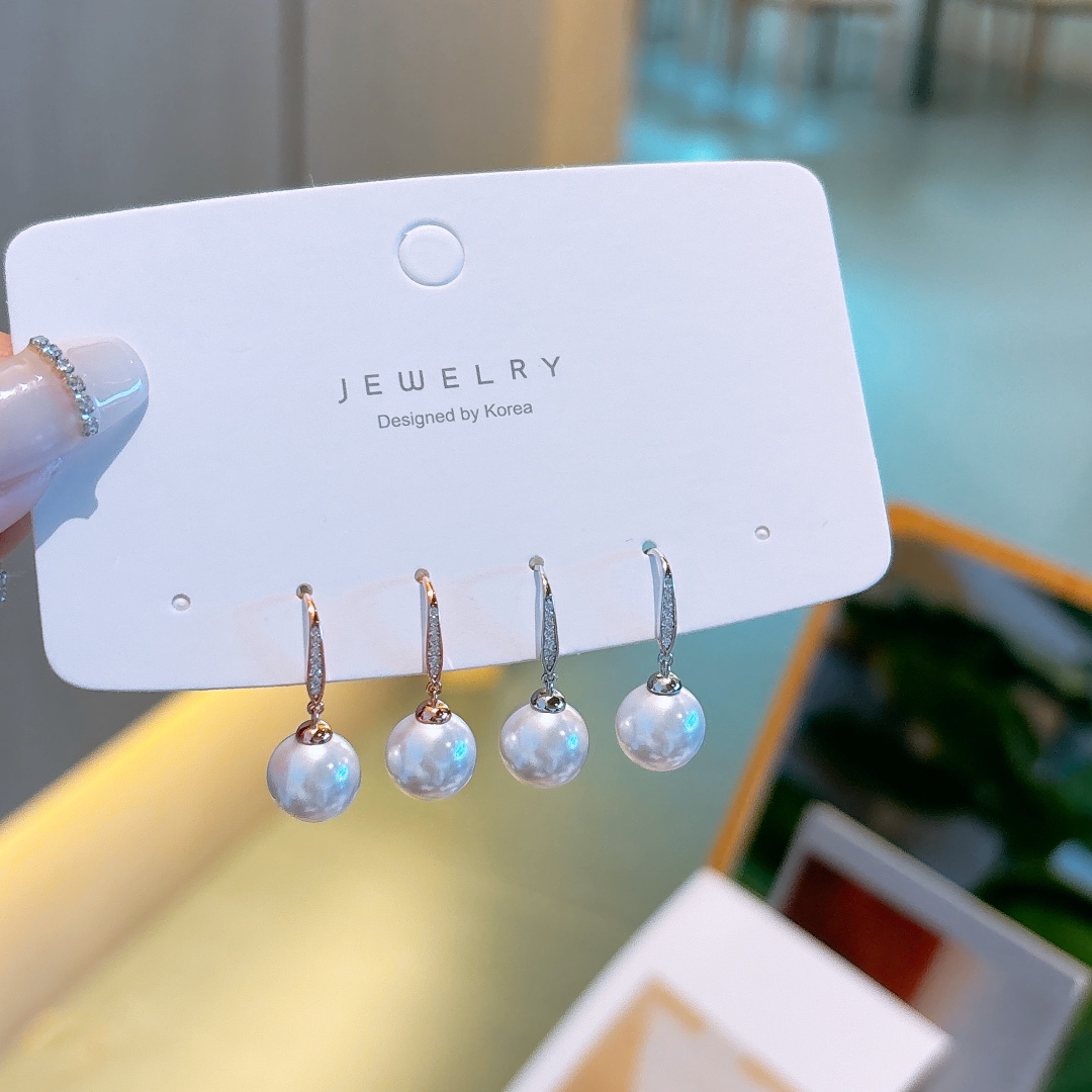 高級感S925スターリングシルバードロップ＆スレッドイヤリングゴールド 先生の日