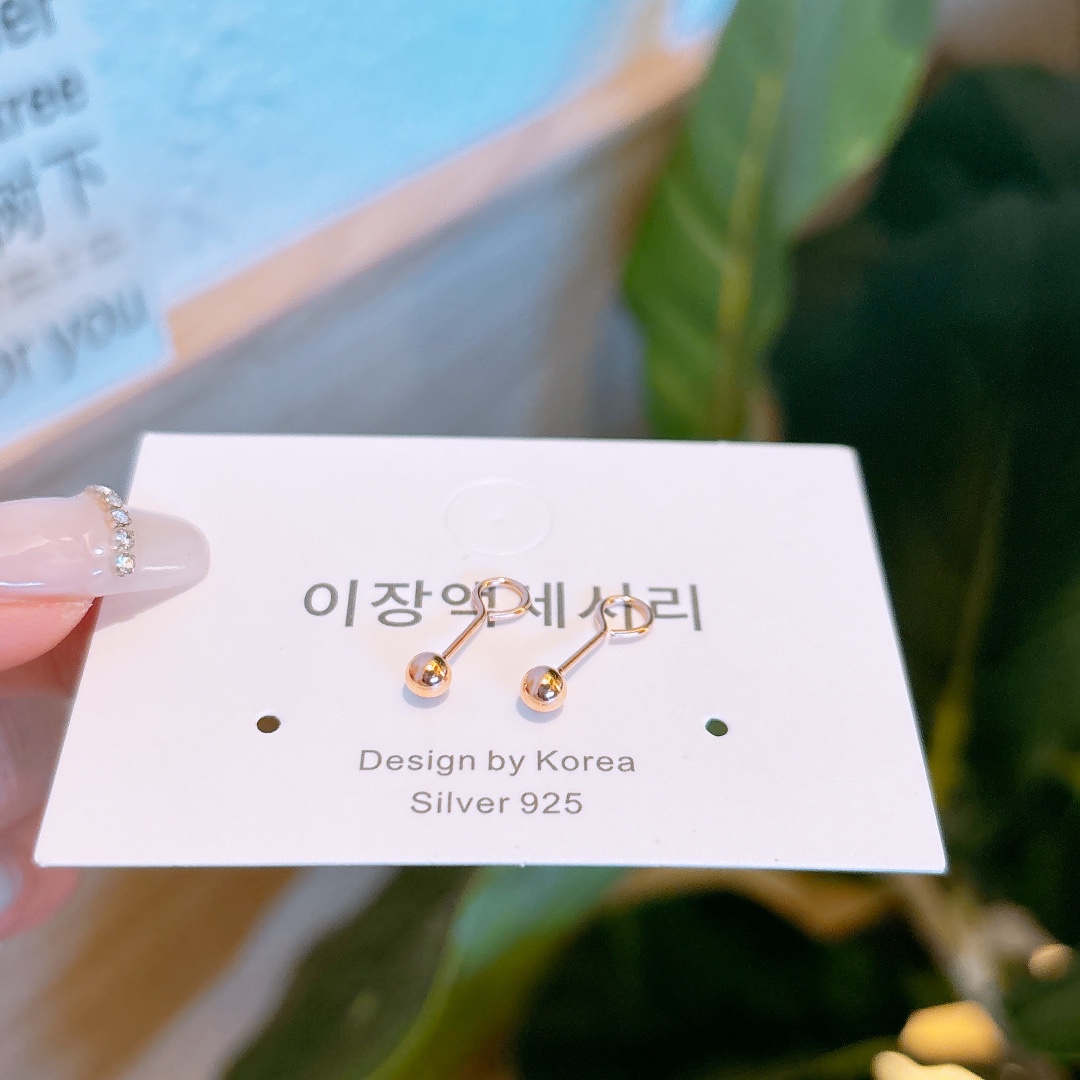 Hypoallergenic Silver Earrings Ins Style Engagement Silver