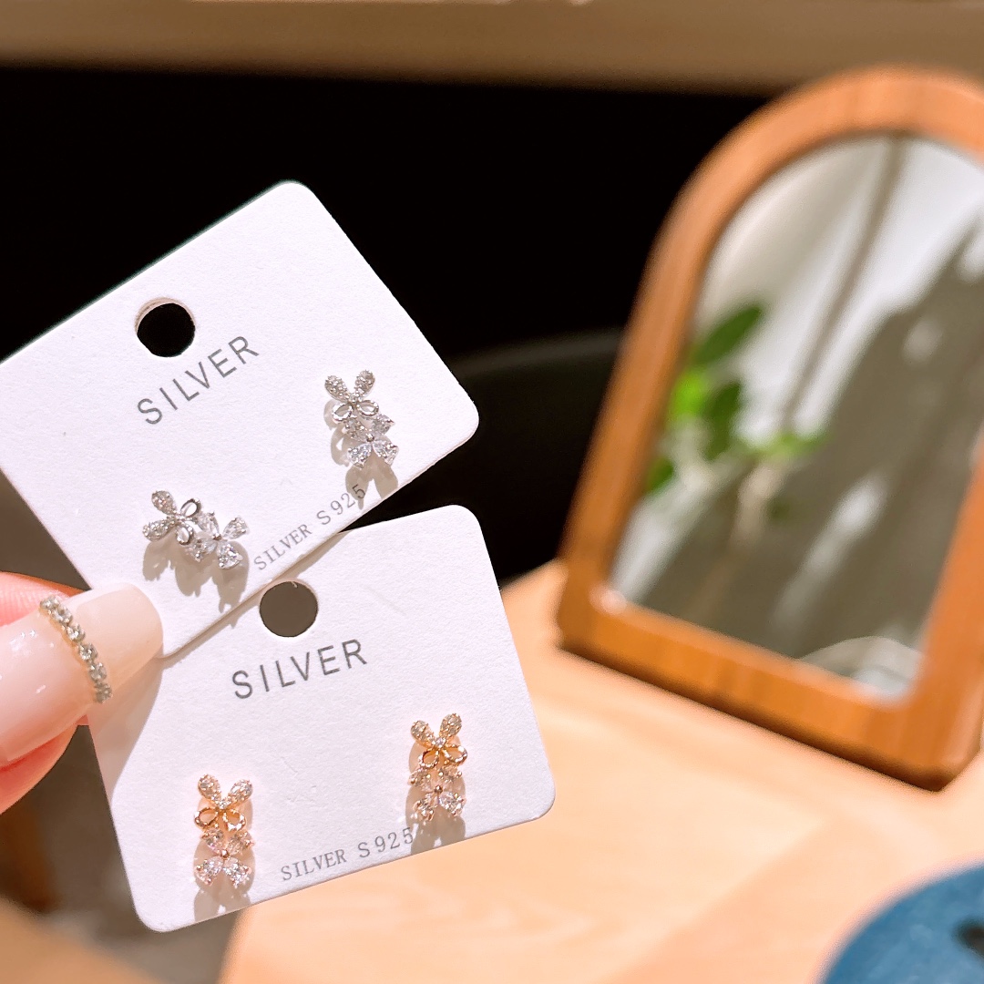 Hypoallergenic Silver Earrings Sweet Party Silver