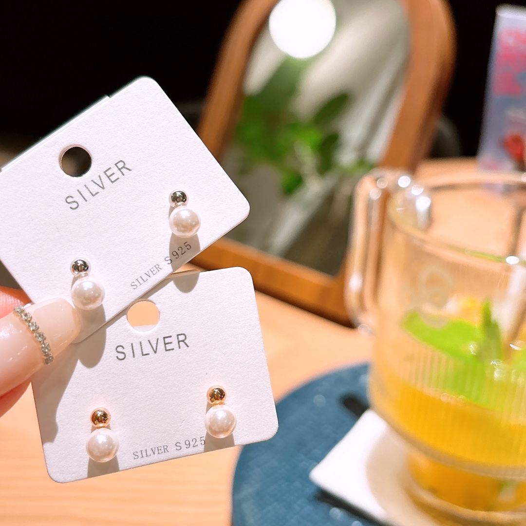 S925 Sterling Silver Earrings Premium Birthday Silver