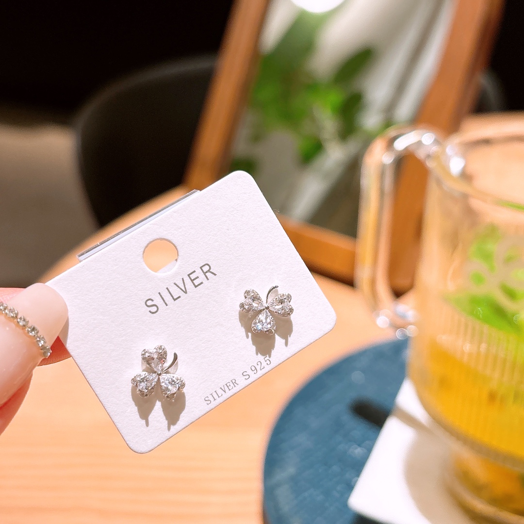 Hypoallergenic Silver Earrings Ins Style Mother's Birthday Silver