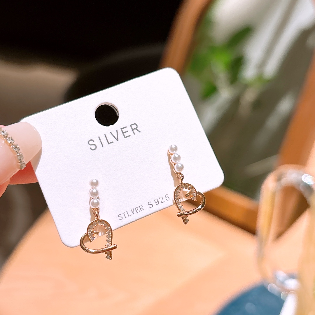 Hypoallergenic Silver Earrings Light Luxury Gift for Her Silver