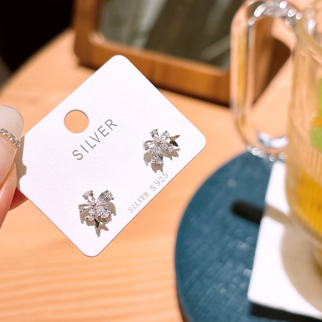 Hypoallergenic Silver Earrings Playful Workplace Silver