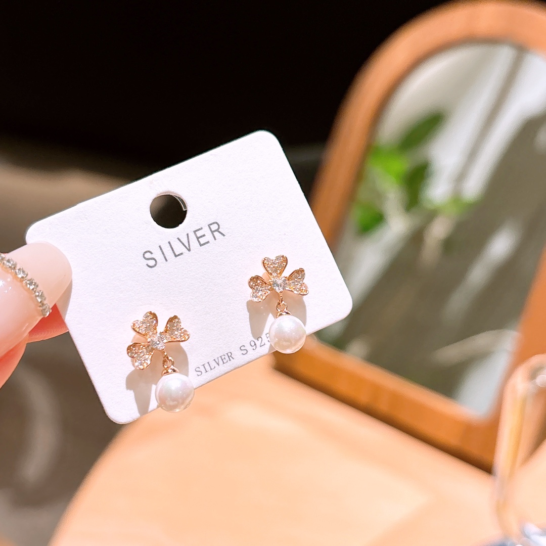 Low Allergy Silver Earrings Ins Style Bestie Gift Gold