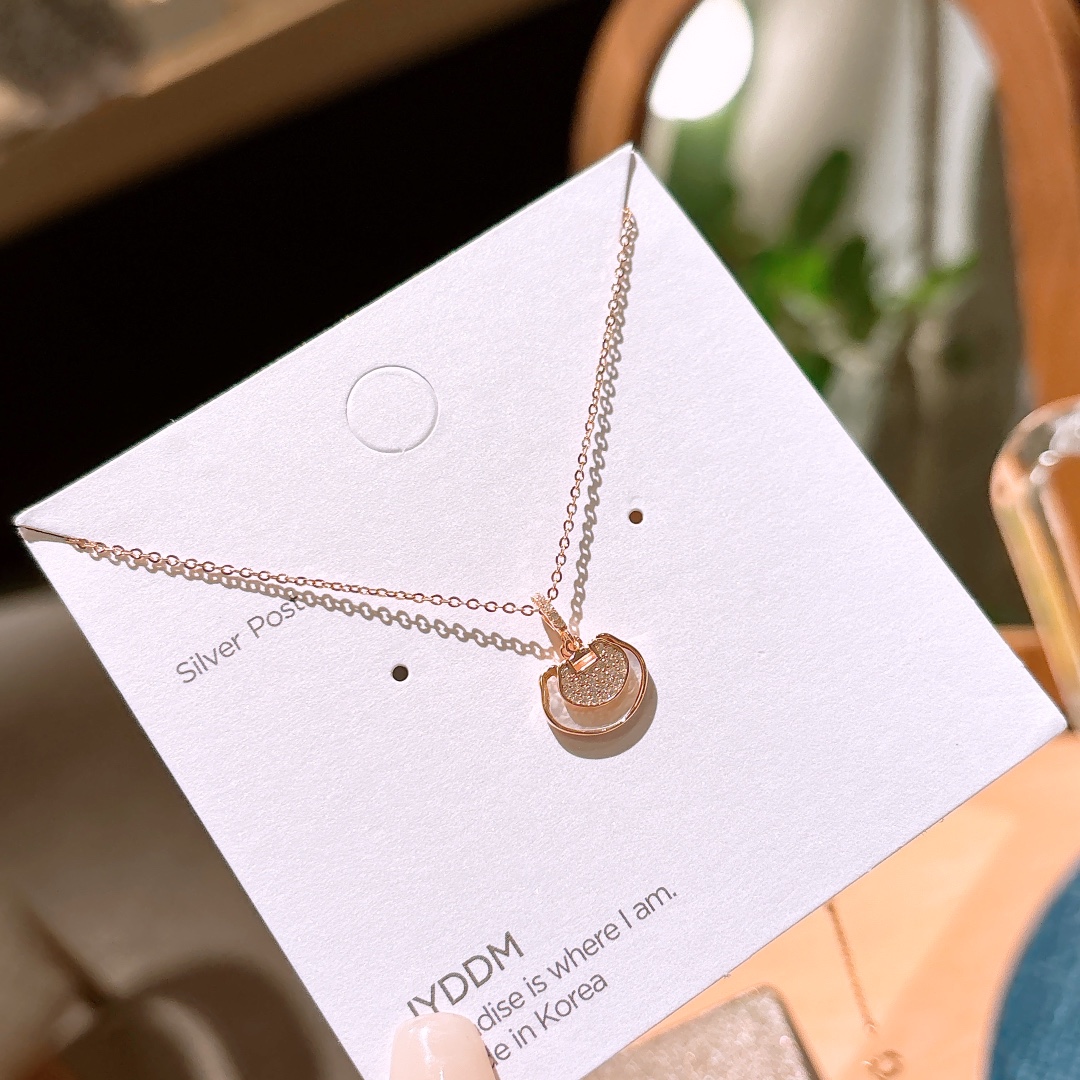 Nickel Free Silver Necklace Ins Style Father's Day Gold