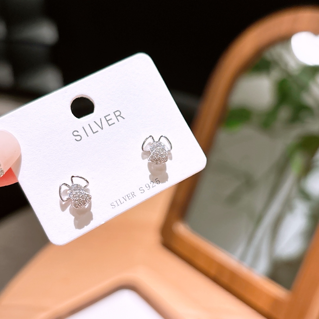 High Polish Silver Earrings Vintage Office Gold