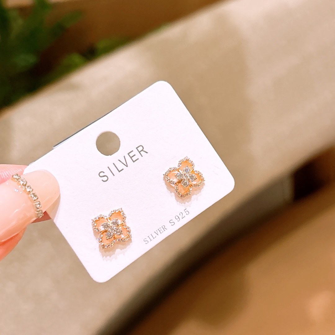 Solid Silver Earrings Dainty Mother's Birthday Gold