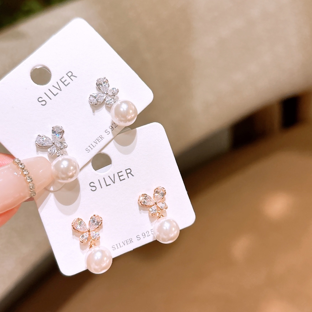 Nickel Free Silver Earrings Precision Mother's Birthday Gold