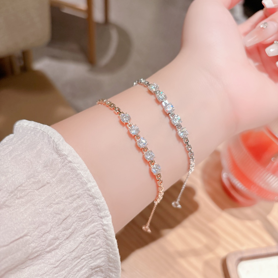 925 Silver Moissanite Bracelet Pure Wedding Favor Gold