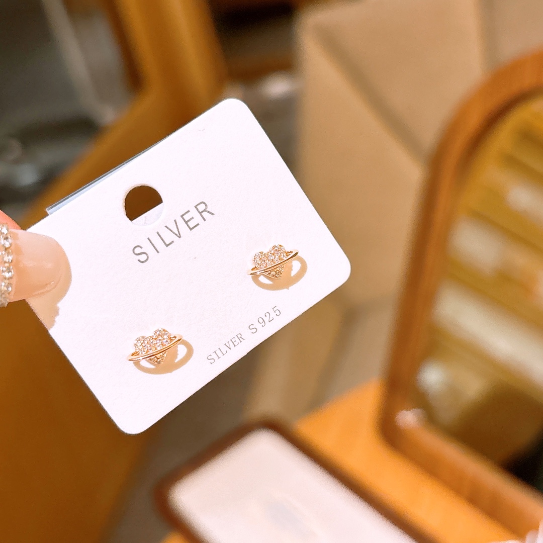 925 Silver Earrings Korean Style Party Silver