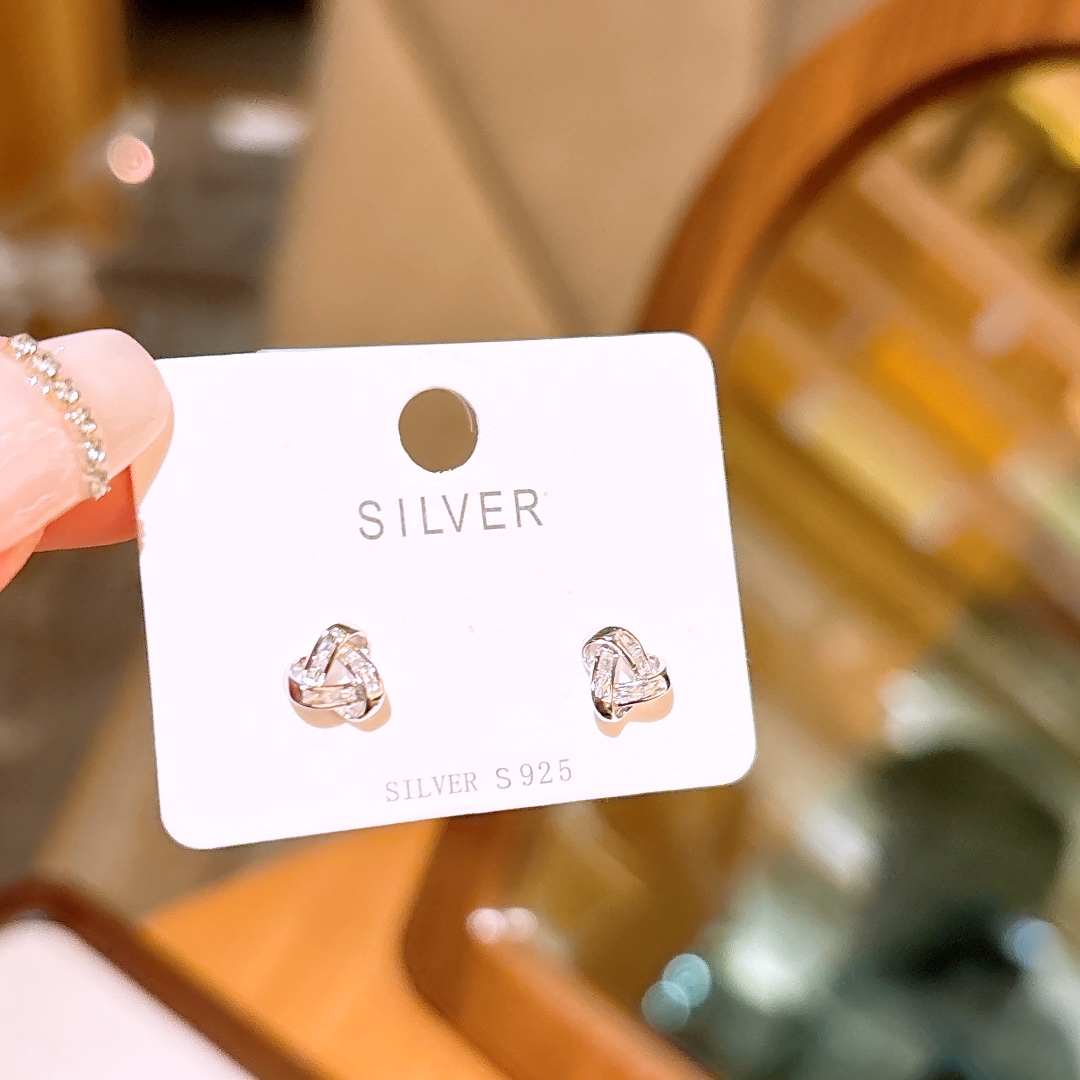 Massivsilber Ohrringe Künstlerisch Verabredung Gold