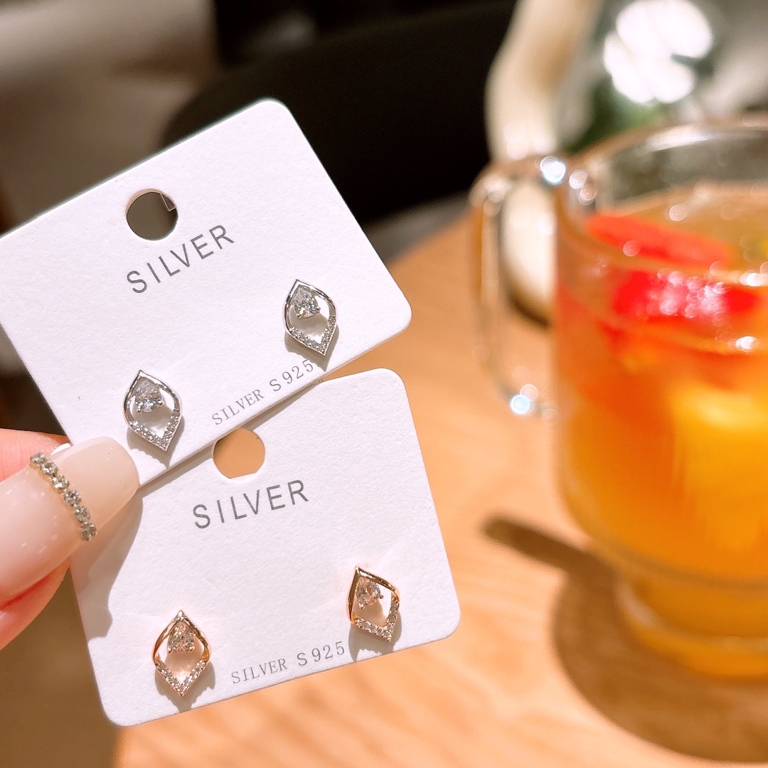 Solid Silver Earrings Minimalist Teacher's Day Gold