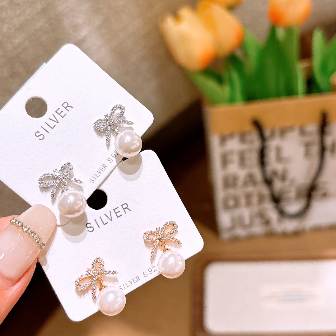 Fine Silver Earrings Lively New Year Silver