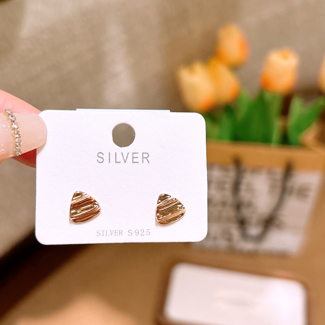 Solid Silver Earrings Intellectual Mother's Day Gold