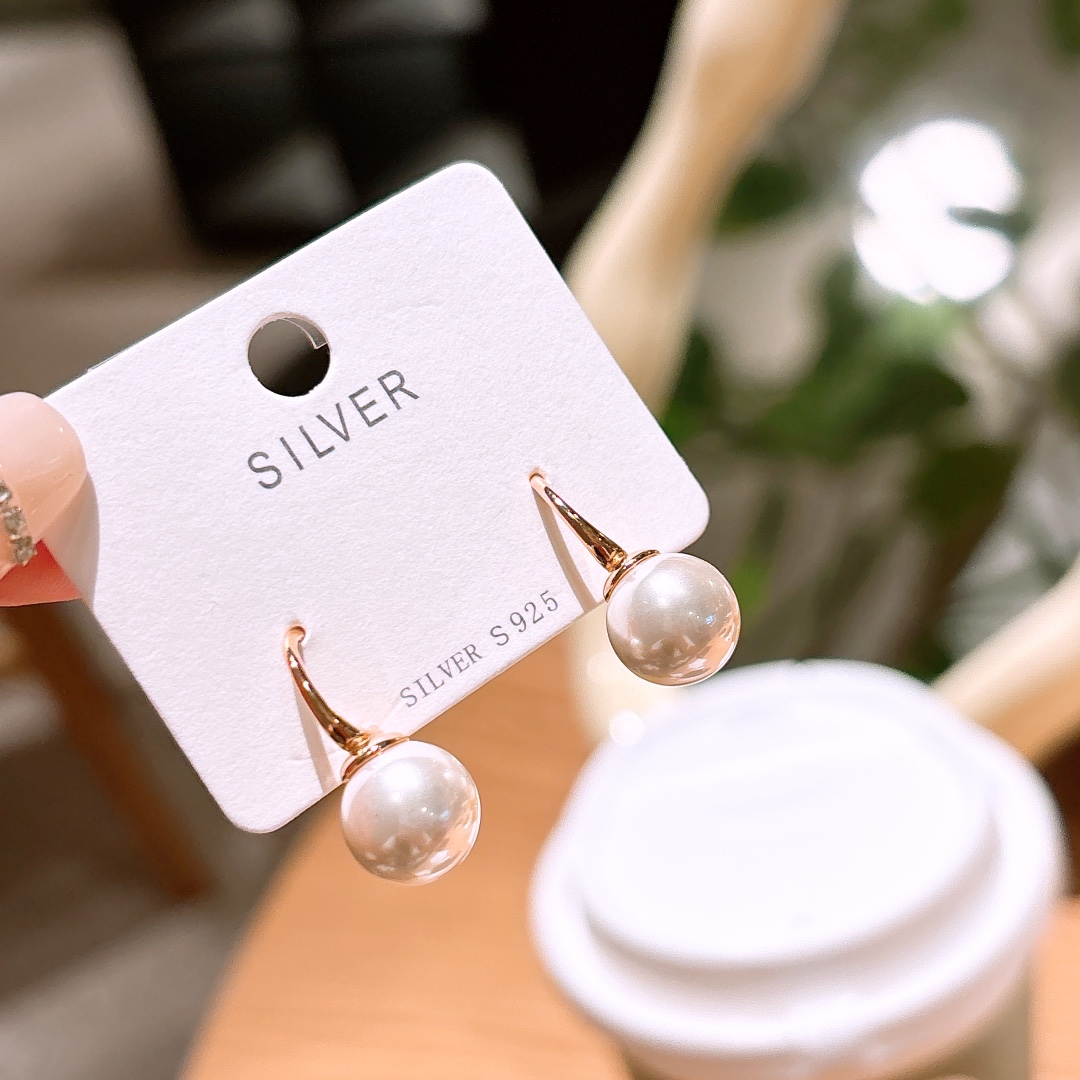 S925 Sterling Silver Drop & Thread Earrings Vintage Party Gold