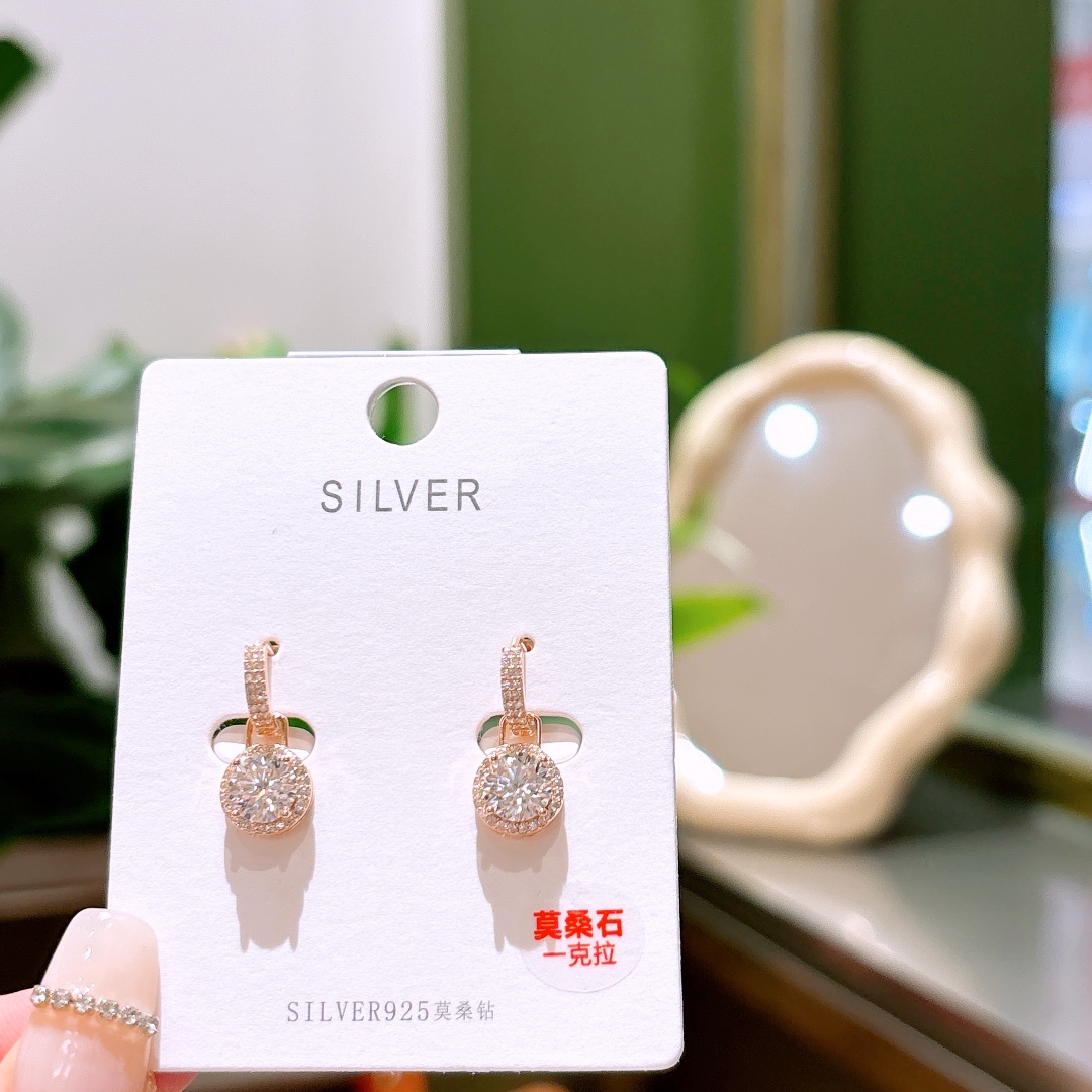 Fine Silver Moissanite Ear Cuffs Playful Engagement Gold