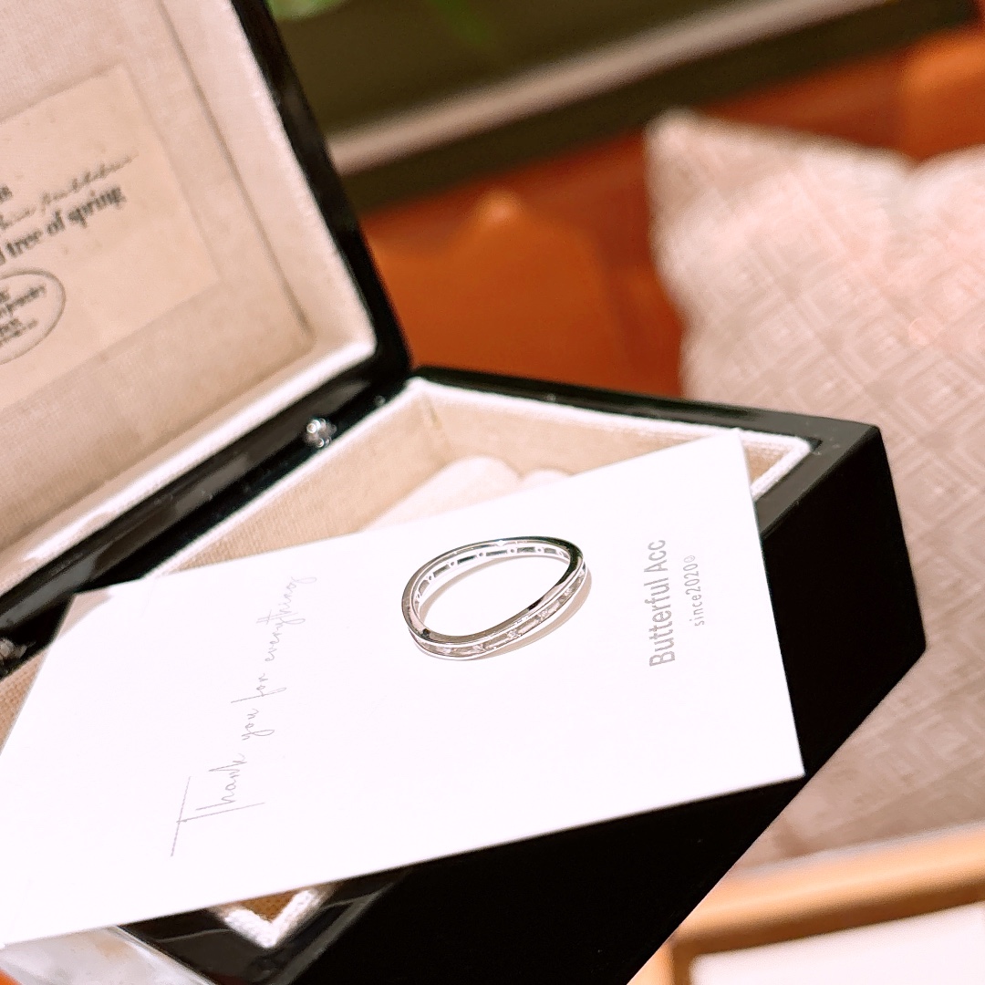 925 Silver Ring Romantic Birthday Gold