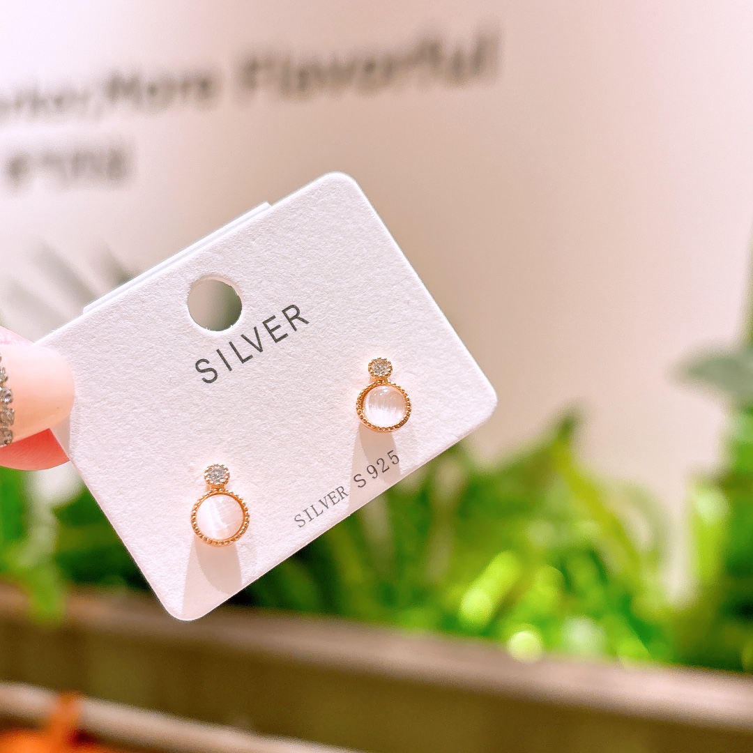 Fine Silver Earrings Chic Mother's Birthday Silver