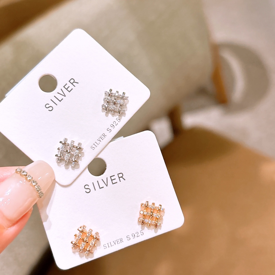 Solid Silver Earrings Artistic Mother's Birthday Silver