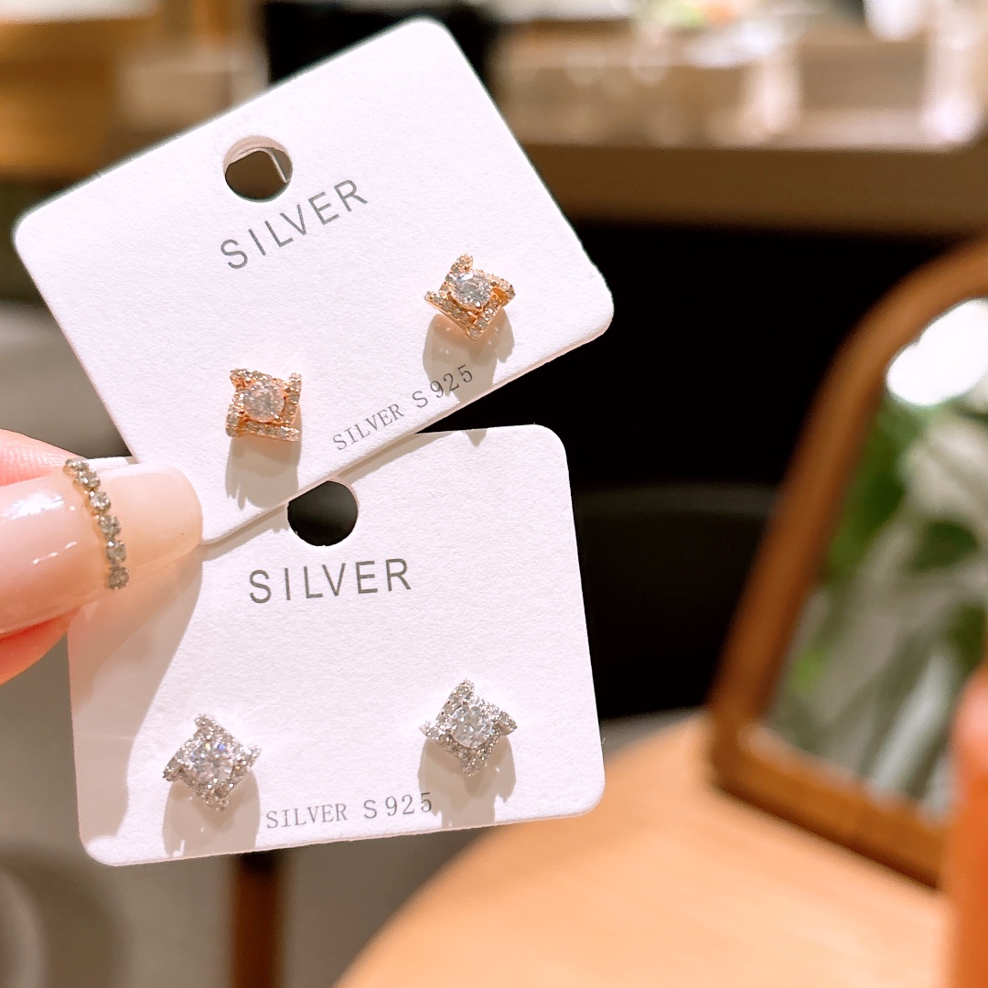 925 Silver Earrings Artistic Party Silver