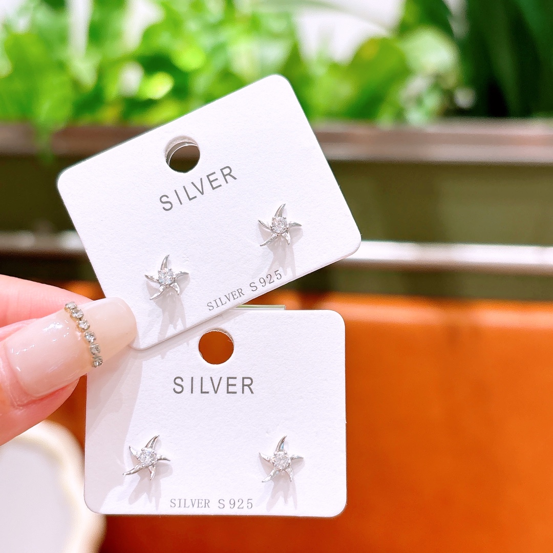 Nickelfreies Silber Ohrringe Künstlerisch Verabredung Silber