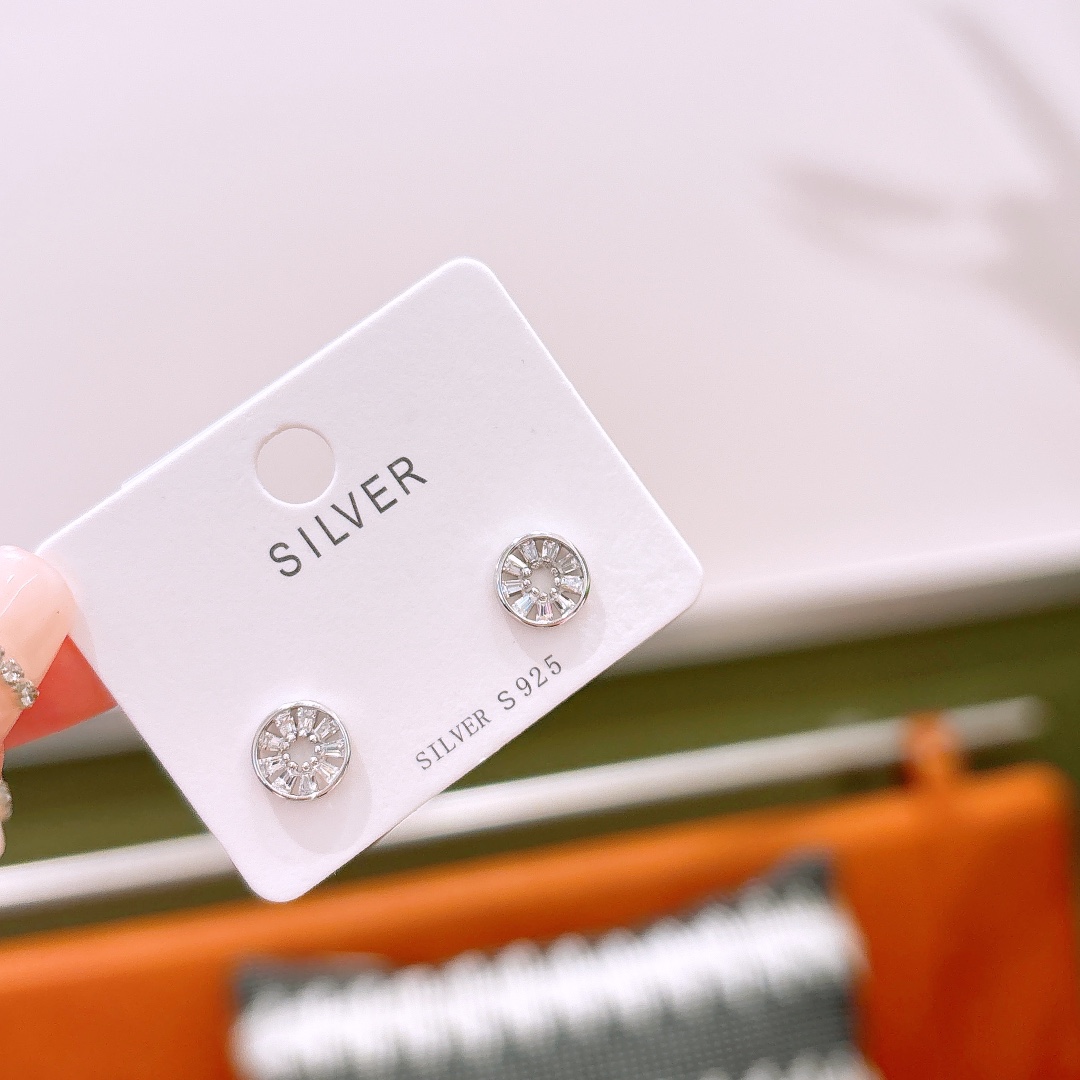 Low Allergy Silver Earrings Ins Style Graduation Silver