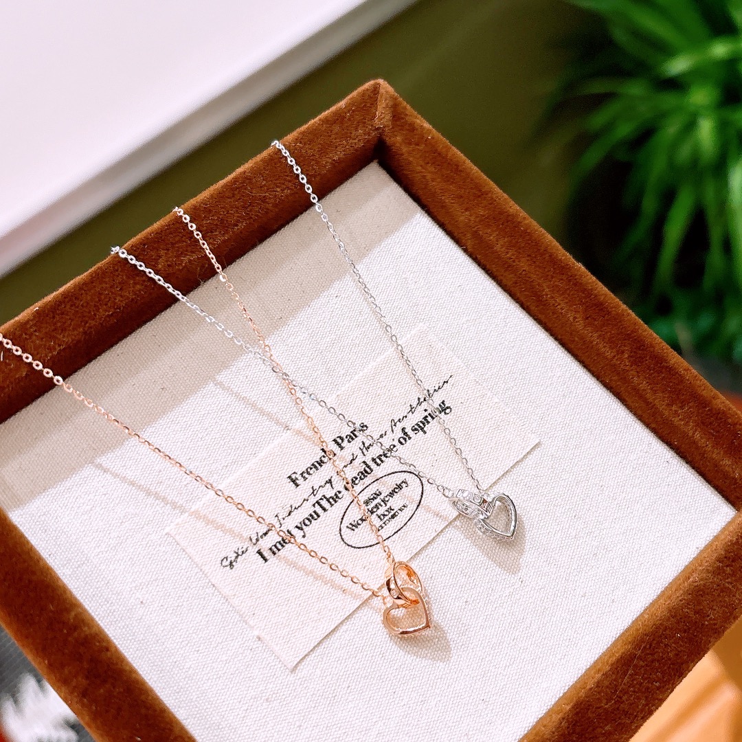 High Polish Silver Necklace Delicate Engagement Silver