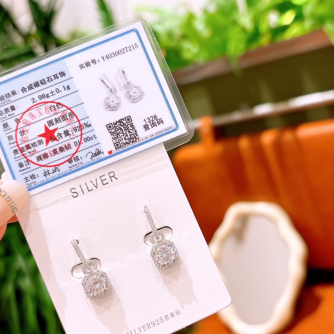 Nickel Free Silver Moissanite Ear Cuffs Lively Everyday Wear Silver