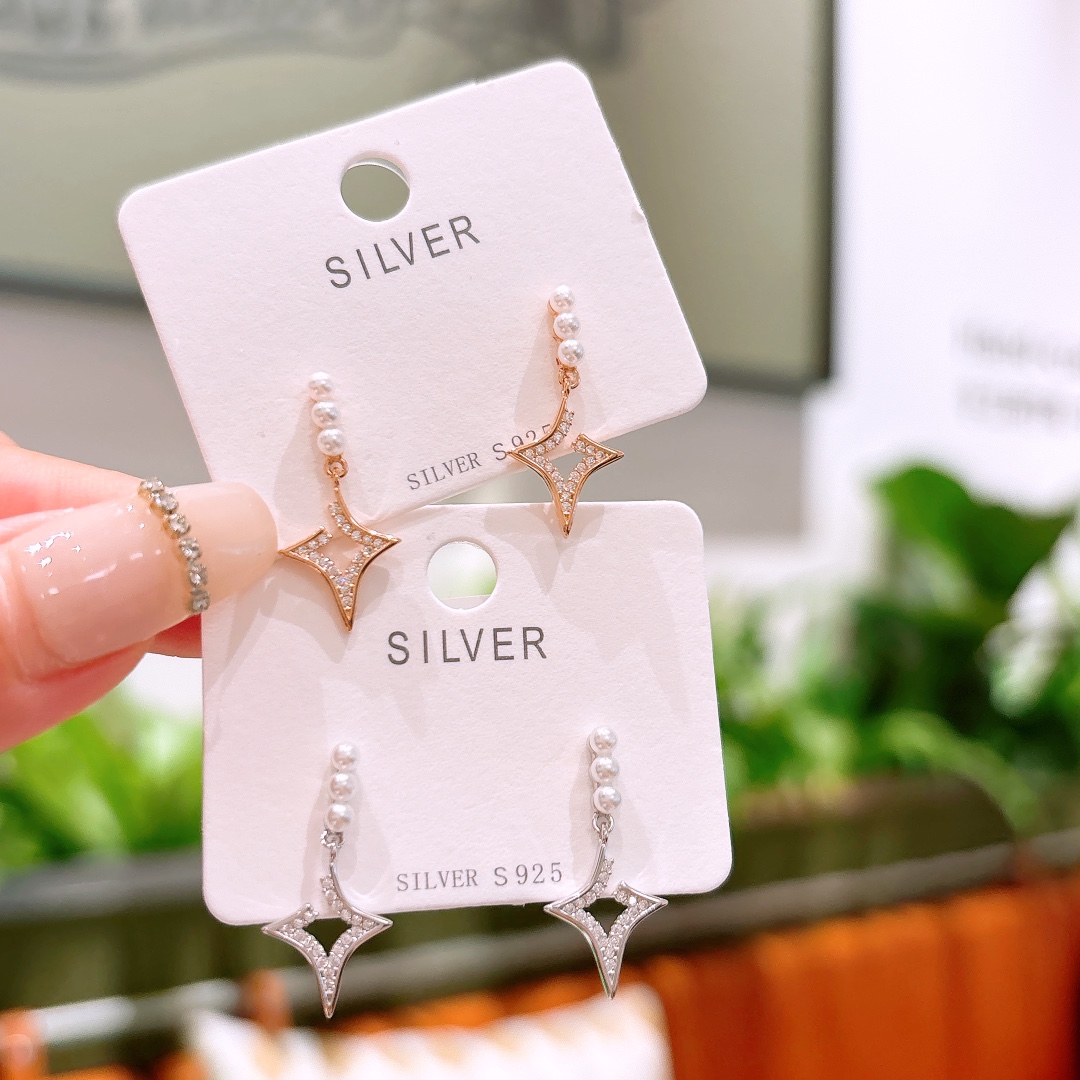 925 Silver Earrings Playful Christmas Silver