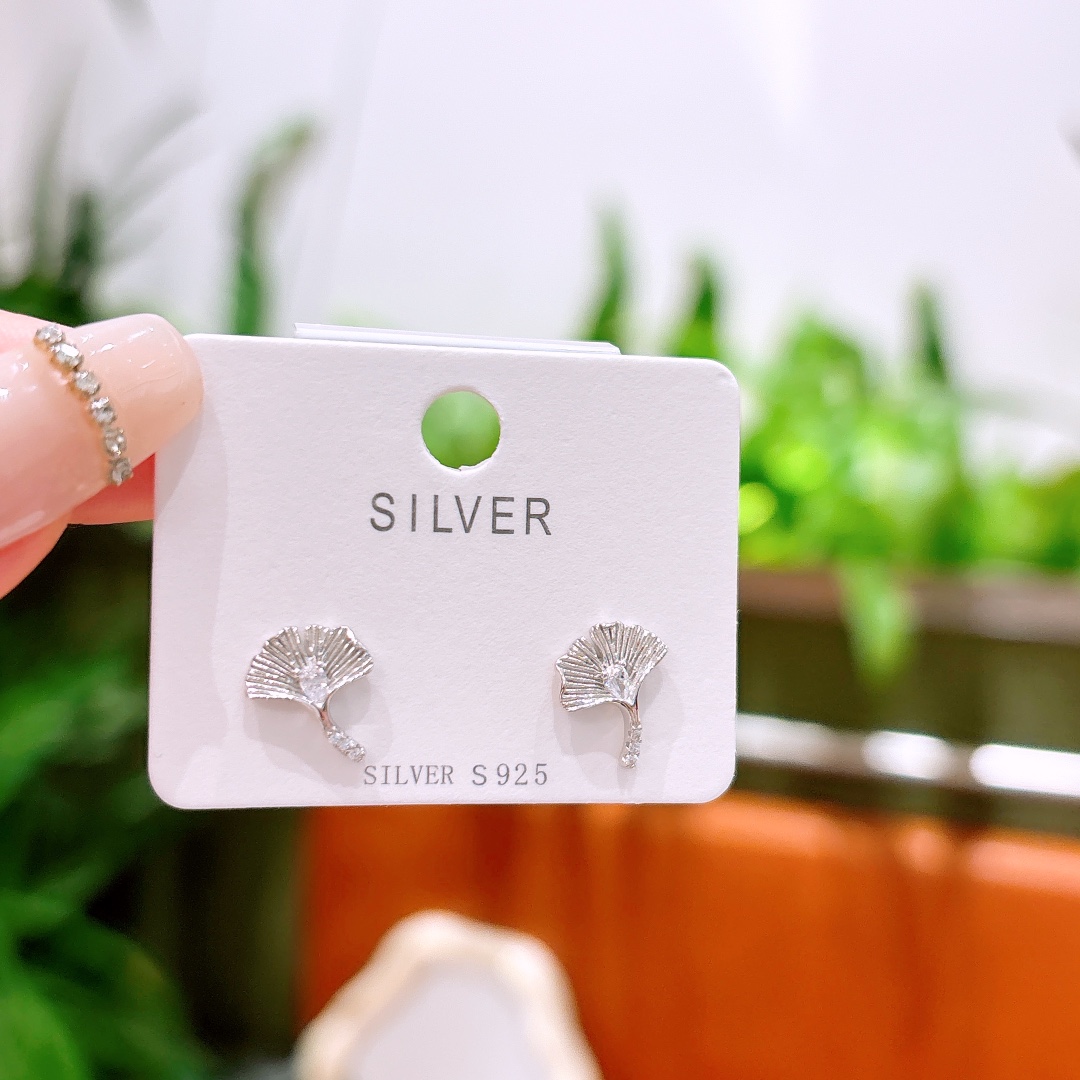 925 Silver Earrings Ins Style Birthday Gold