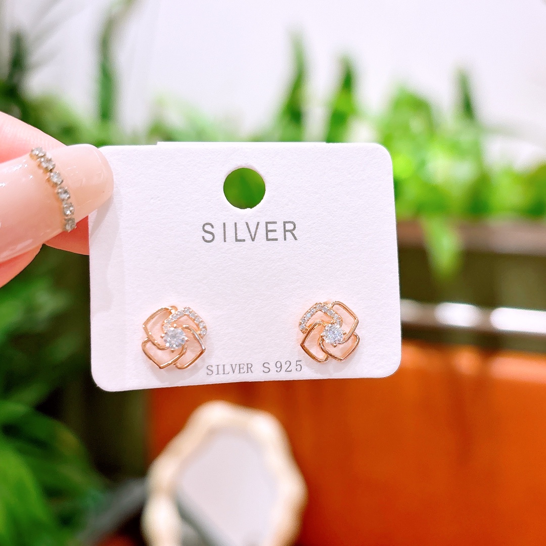 925 Silver Earrings Ins Style New Year Silver