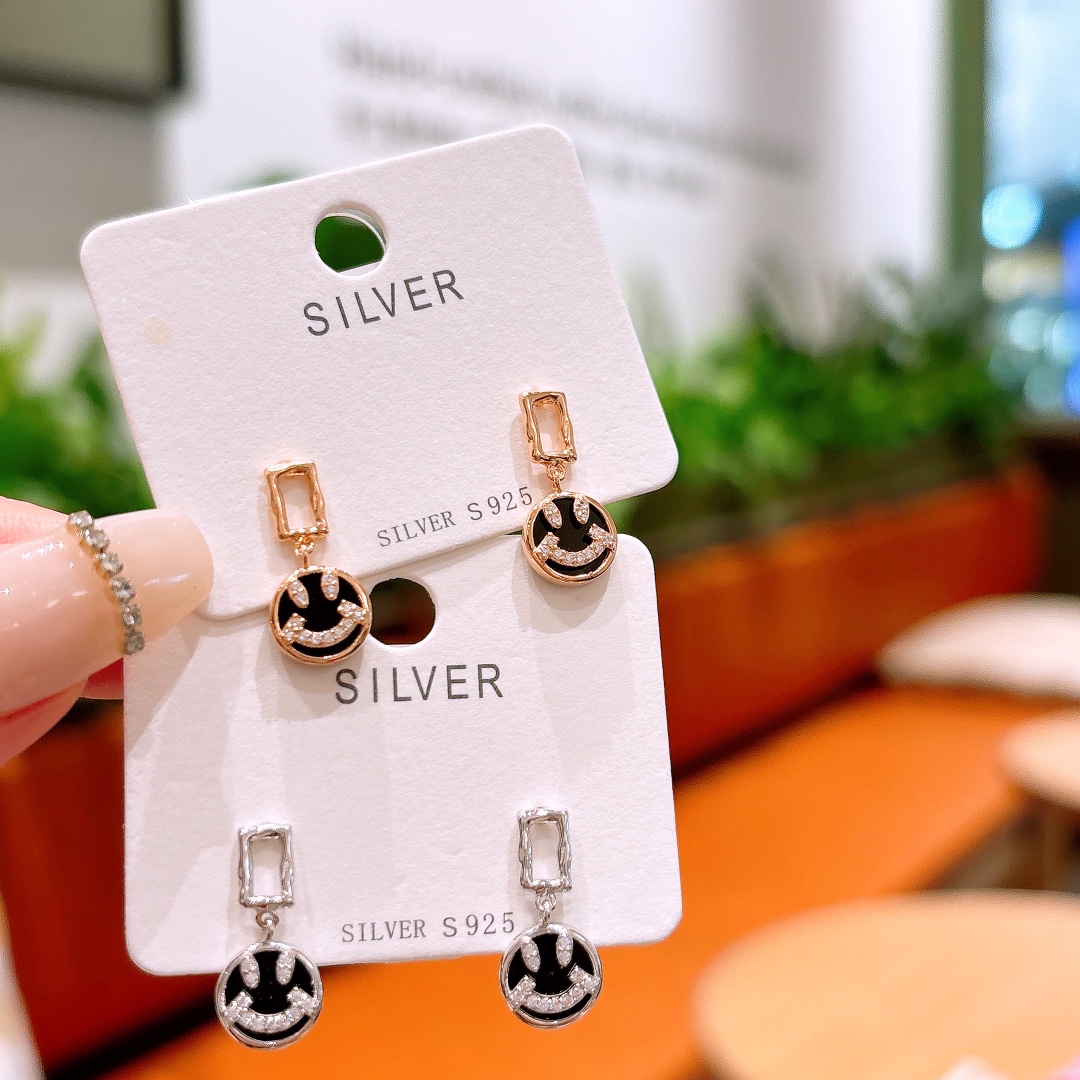 Massivsilber Ohrringe Sanft Bankett Gold