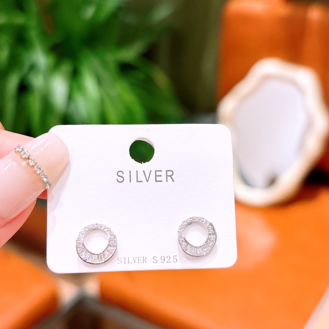 925 Silver Earrings Cute Self-love Gold