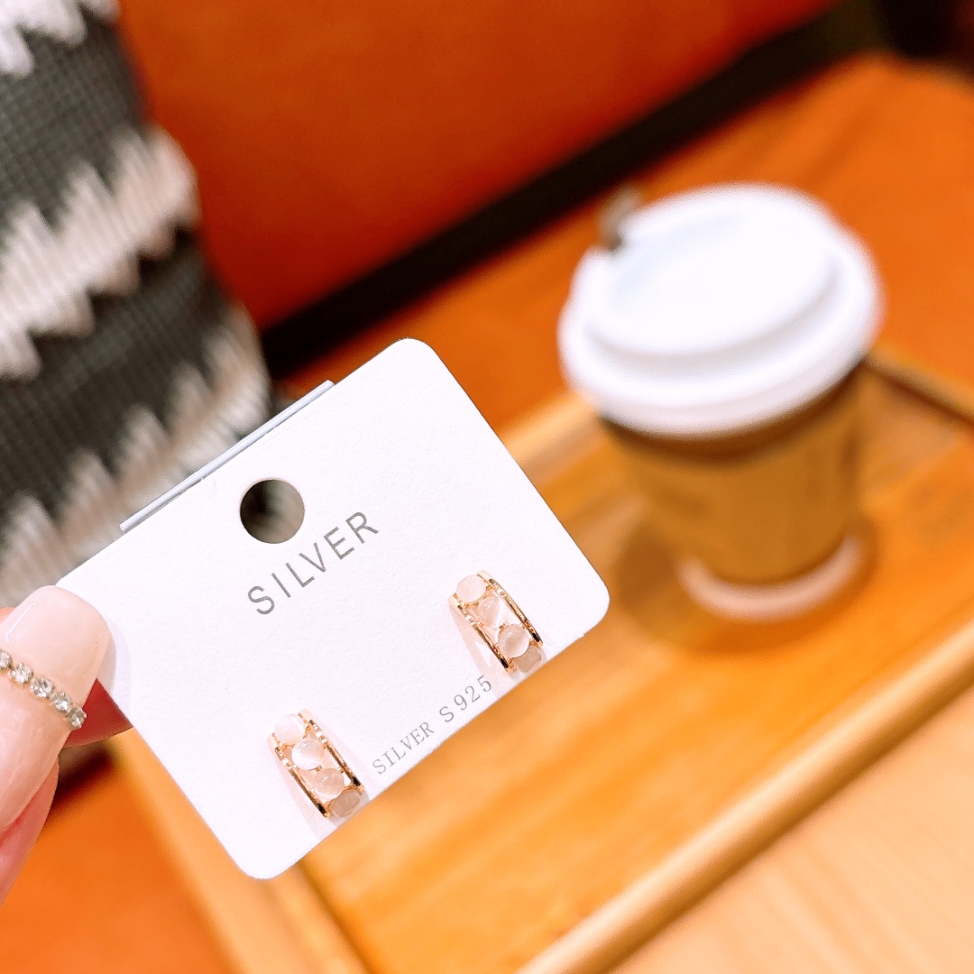 Hypoallergenic Silver Earrings Delicate Mother's Day Gold