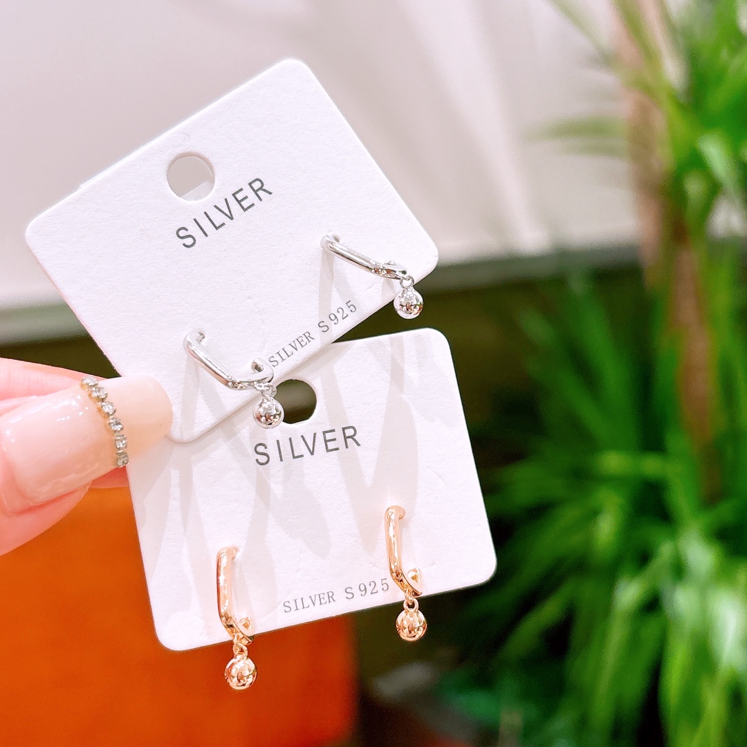 High Polish Silver Earrings Playful Confession Silver