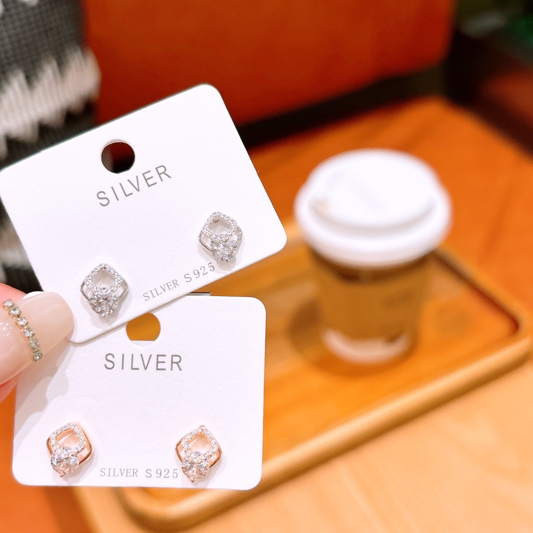 アーティスティック純銀イヤリングゴールド 通勤