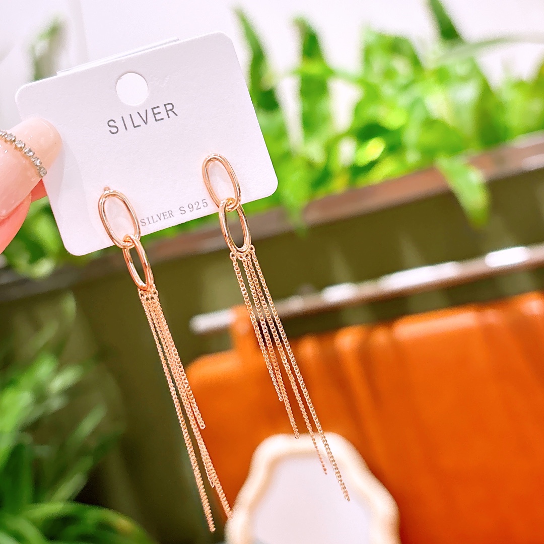 925 Silber Ohrringe Weich Verlobung Gold