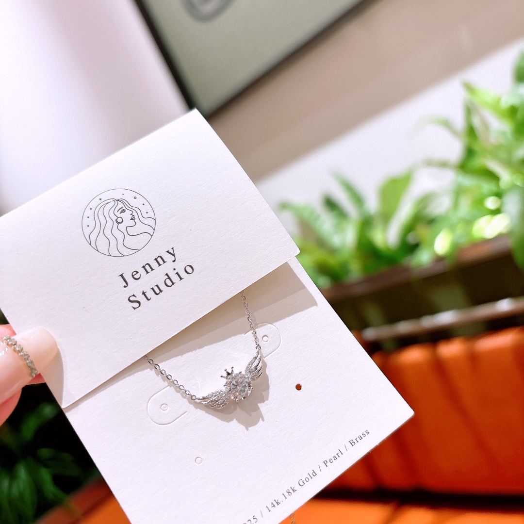 S925 Sterling Silver Moissanite Necklace Ins Style Bestie Gift Gold