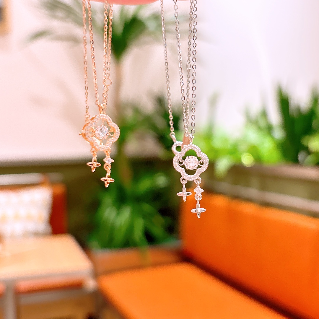 High Polish Silver Necklace Cute Teacher's Day Silver