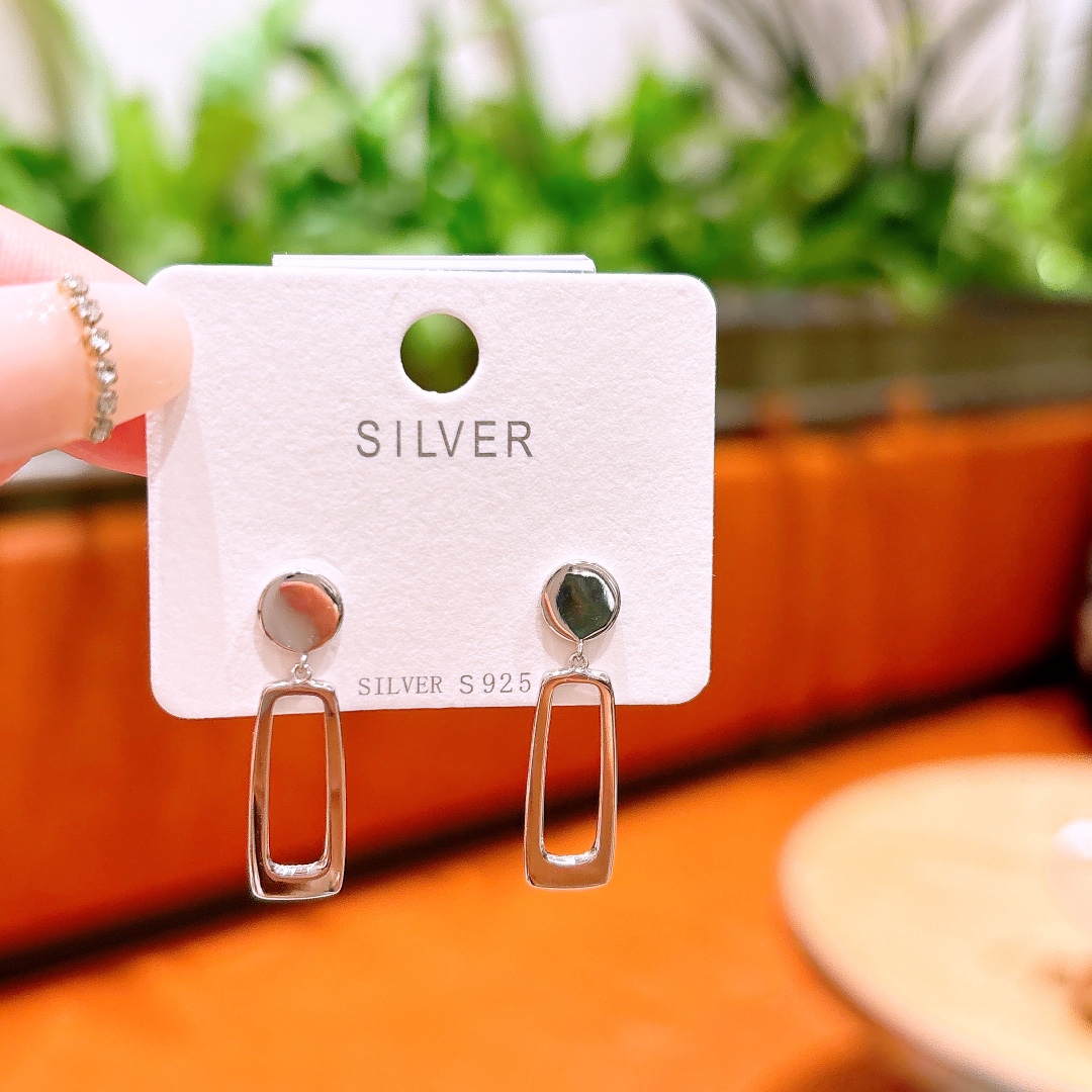 Fine Silver Earrings Ultra Minimal Wedding Registration Gold