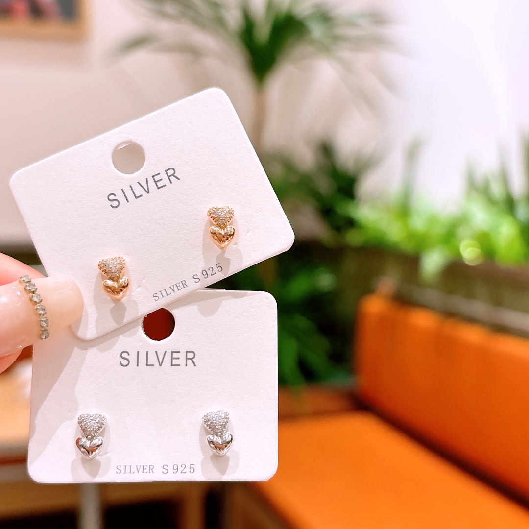 High Polish Silver Earrings Pure Annual Party Gold