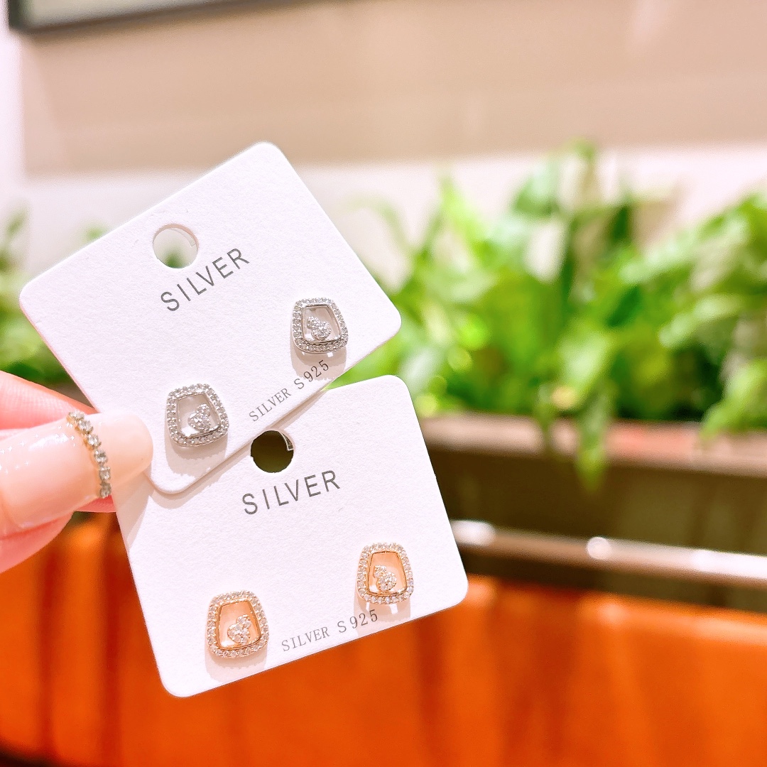 Hypoallergenic Silver Earrings Korean Style Self-love Silver