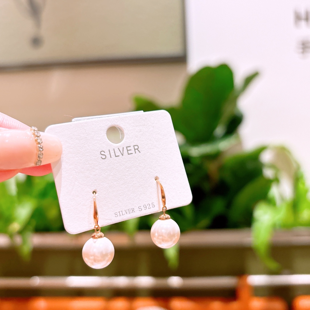 ロマンチックアレルギー対応シルバードロップ＆スレッドイヤリングシルバー 新年