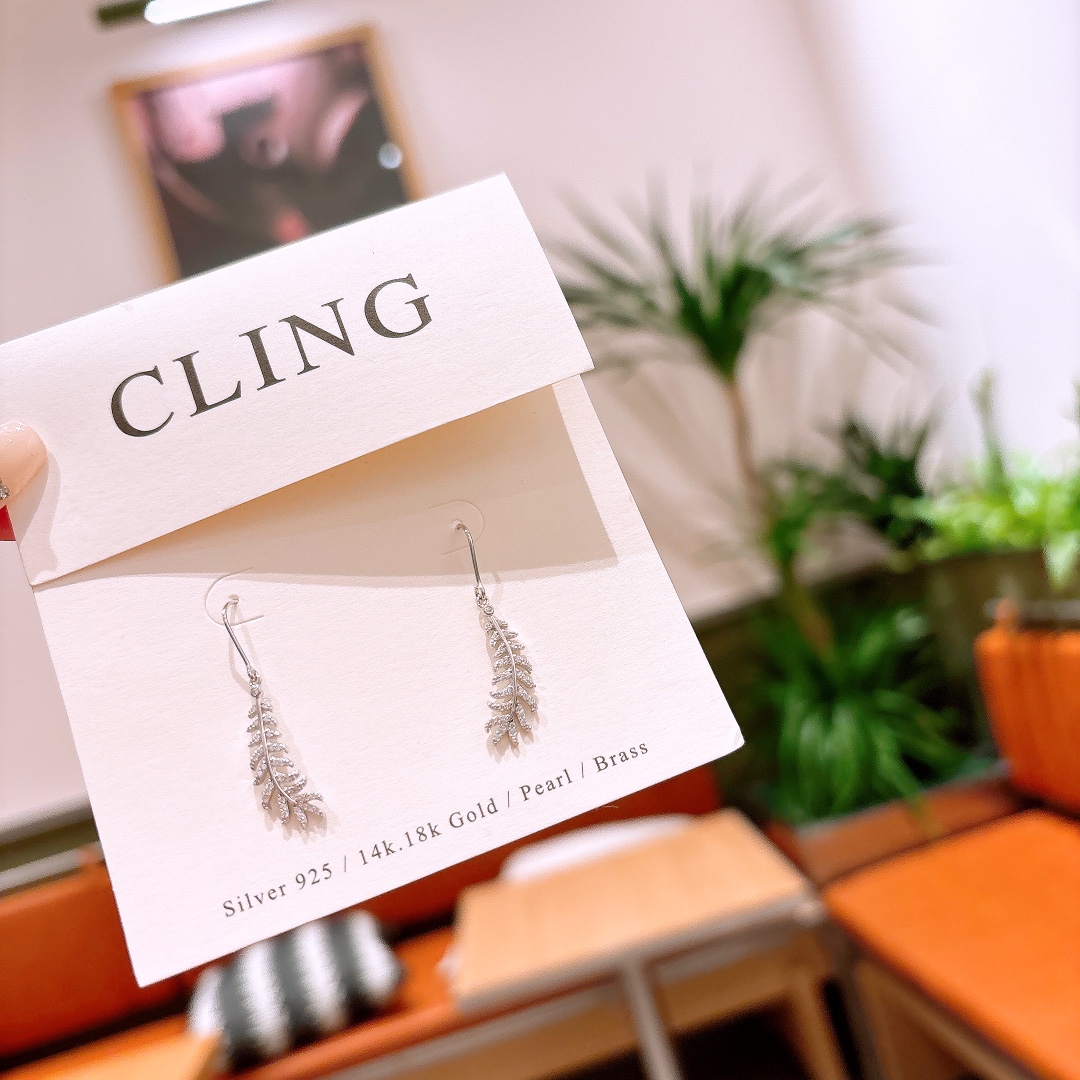 925 Silver Drop & Thread Earrings Girly Date Night Gold