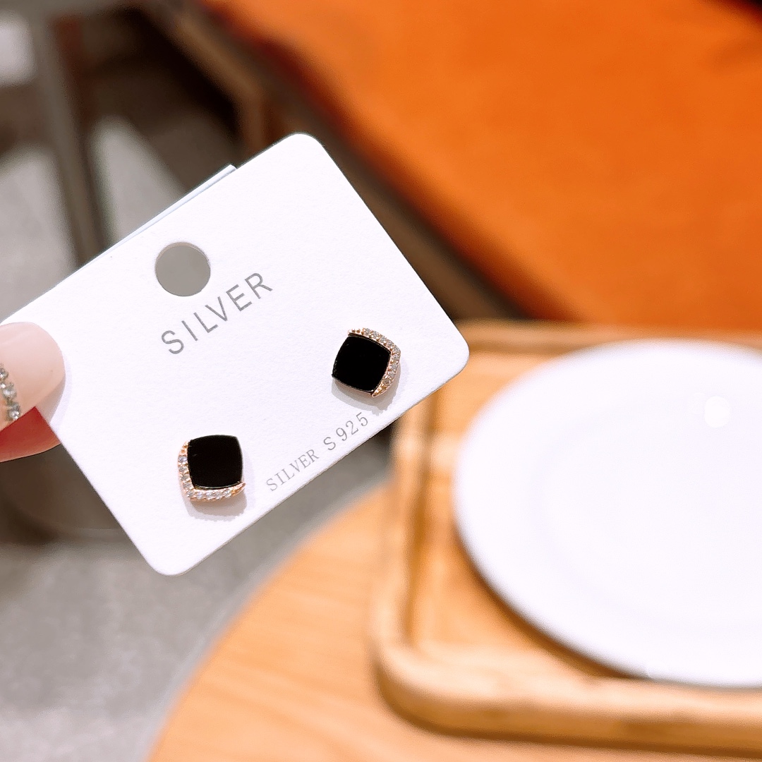 925 Silver Earrings Vintage Birthday Gold