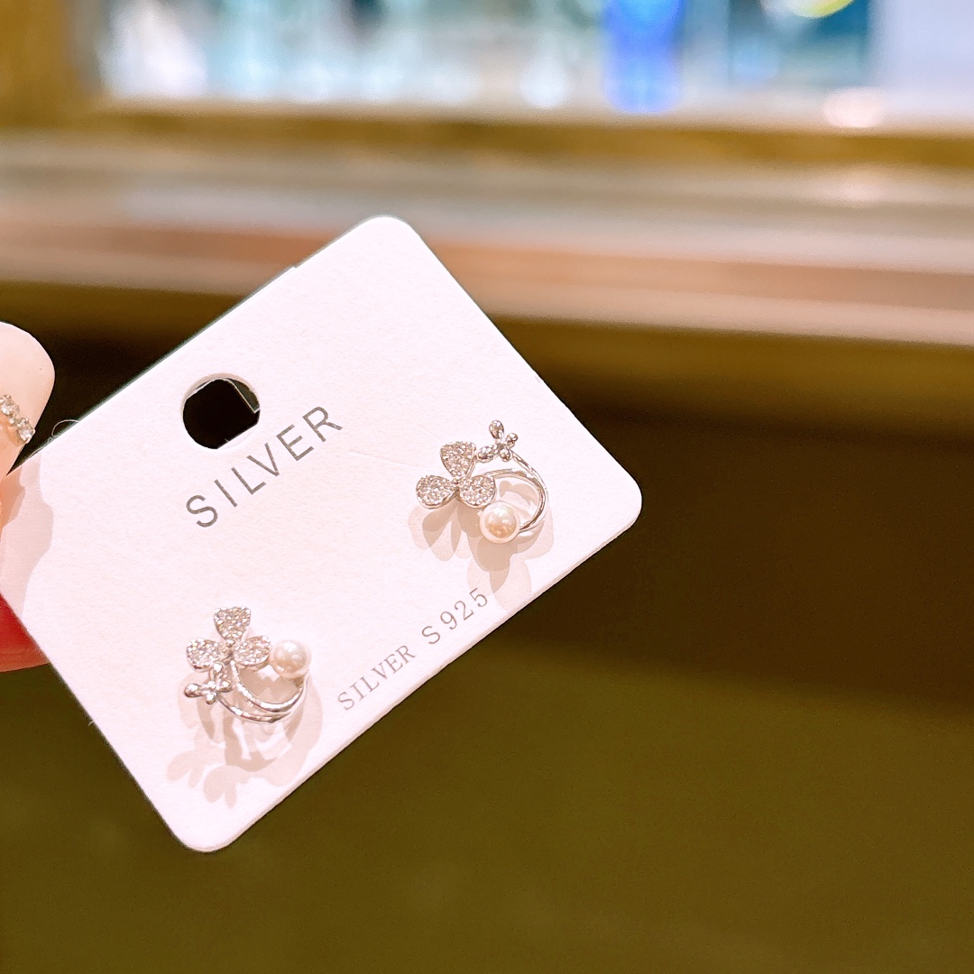 Low Allergy Silver Earrings Premium Office Gold