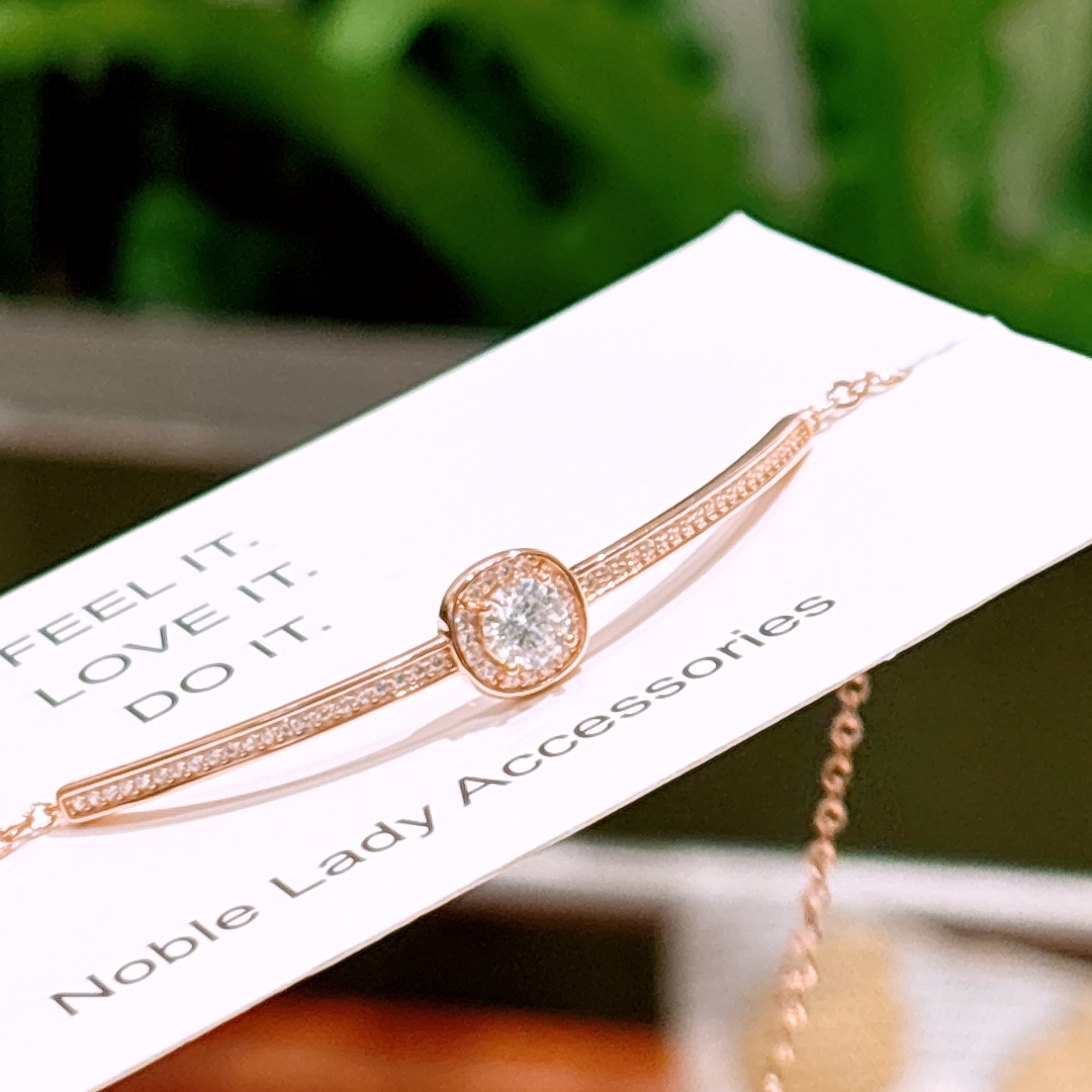 Fine Silver Moissanite Bracelet Sweet Father's Day Silver